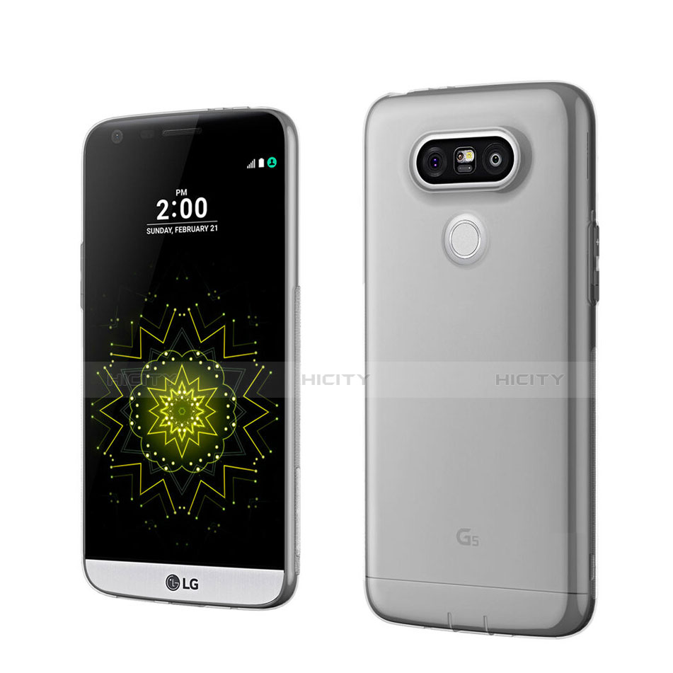 Housse Ultra Fine TPU Souple Transparente pour LG G5 Gris Plus