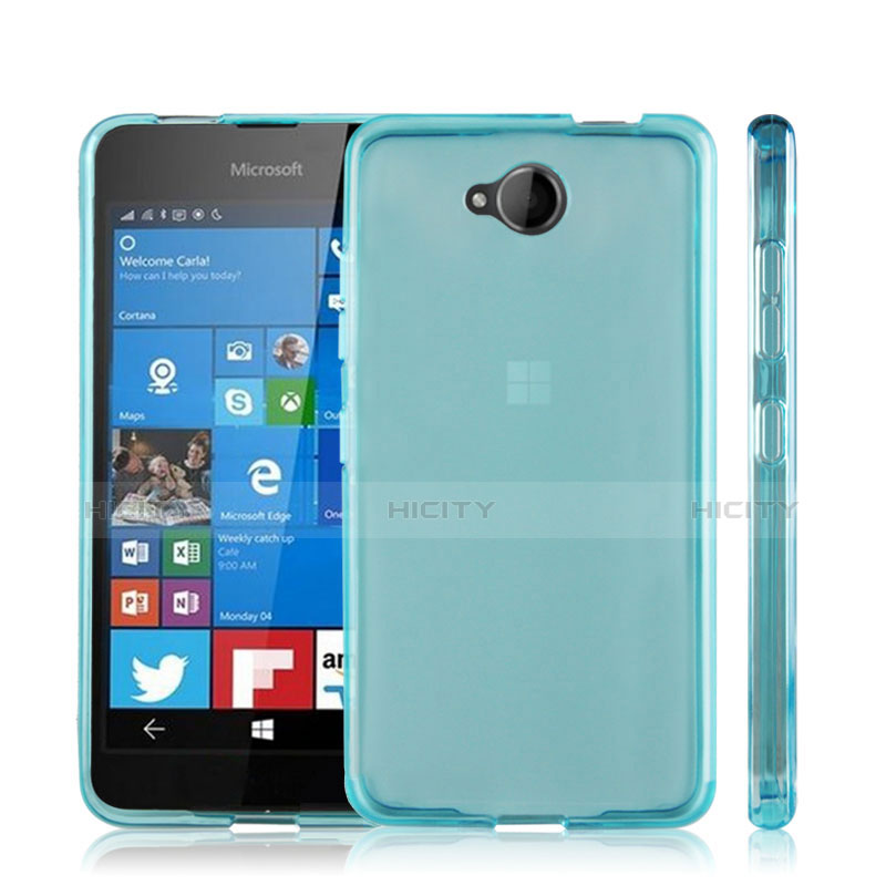 Housse Ultra Fine TPU Souple Transparente pour Microsoft Lumia 650 Bleu Plus