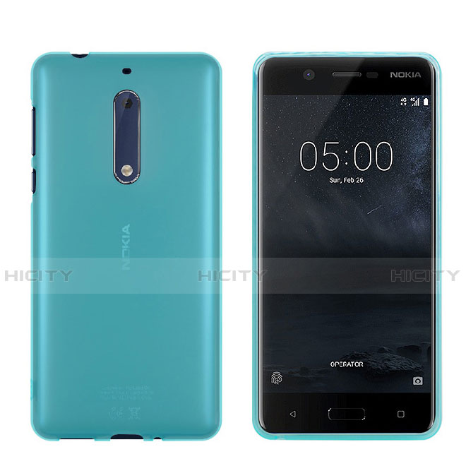 Housse Ultra Fine TPU Souple Transparente pour Nokia 5 Bleu Plus