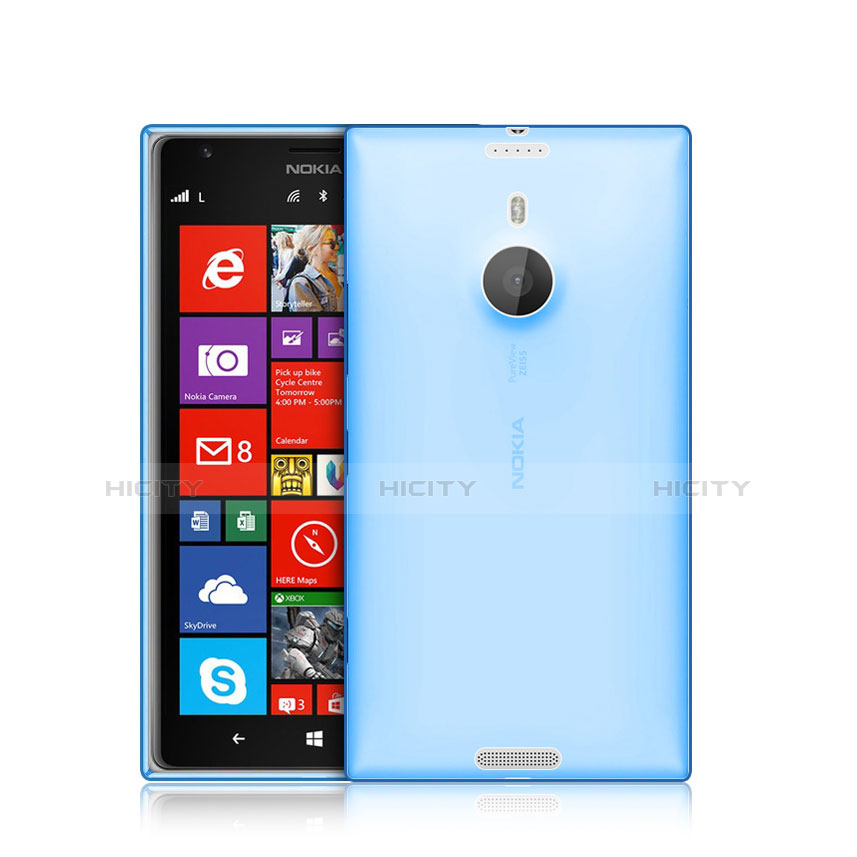 Housse Ultra Fine TPU Souple Transparente pour Nokia Lumia 1520 Bleu Plus