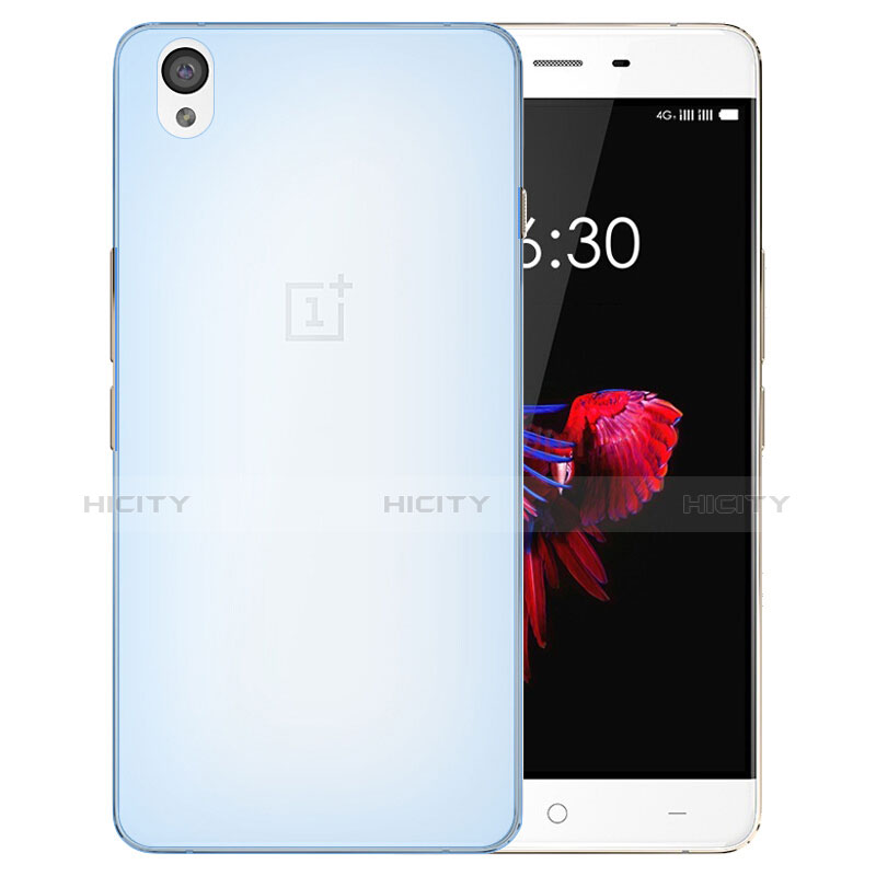 Housse Ultra Fine TPU Souple Transparente pour OnePlus X Bleu Plus