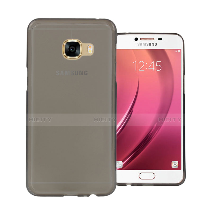 Housse Ultra Fine TPU Souple Transparente pour Samsung Galaxy C5 SM-C5000 Gris Plus