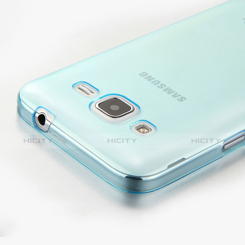 Housse Ultra Fine TPU Souple Transparente pour Samsung Galaxy Core Prime G360F G360GY Bleu Plus