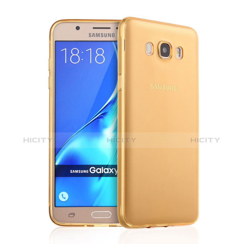 Housse Ultra Fine TPU Souple Transparente pour Samsung Galaxy J7 (2016) J710F J710FN Or Plus