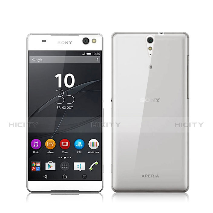 Housse Ultra Fine TPU Souple Transparente pour Sony Xperia C5 Ultra Gris Plus