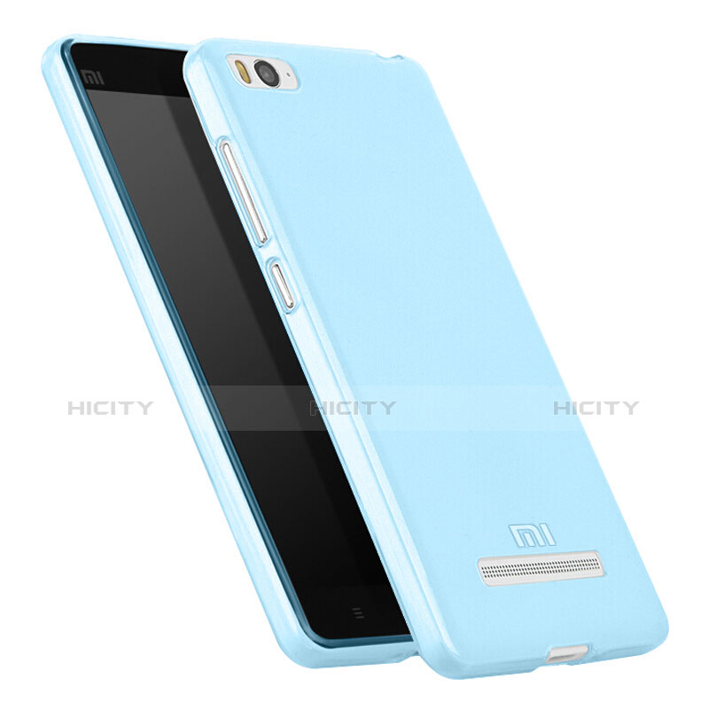 Housse Ultra Fine TPU Souple Transparente pour Xiaomi Mi 4C Bleu Plus