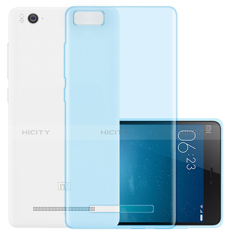 Housse Ultra Fine TPU Souple Transparente pour Xiaomi Mi 4C Bleu Plus