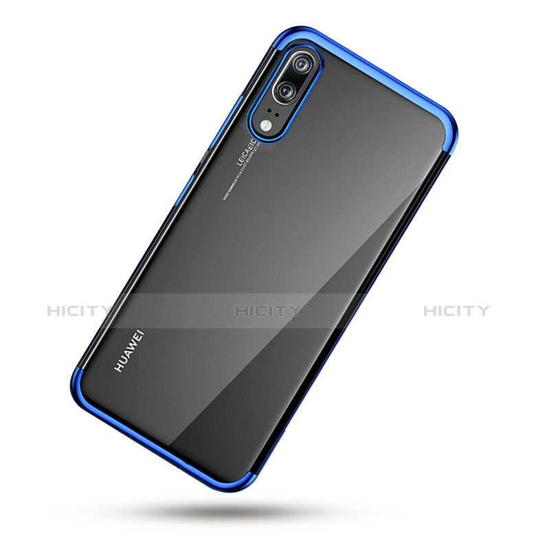 Housse Ultra Fine TPU Souple Transparente T02 pour Huawei P20 Bleu Plus