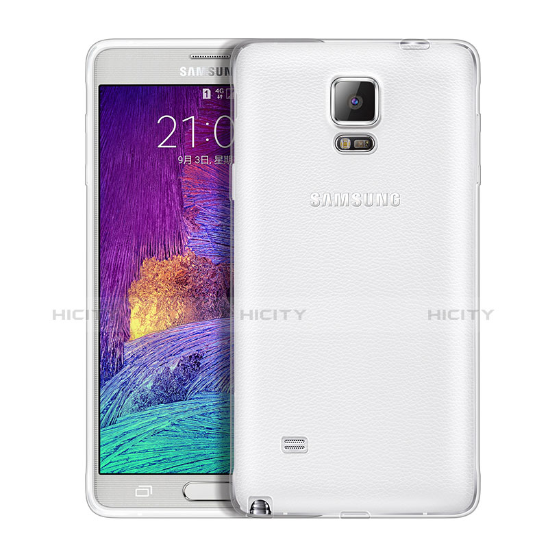 Housse Ultra Fine TPU Souple Transparente T02 pour Samsung Galaxy Note 4 Duos N9100 Dual SIM Clair Plus