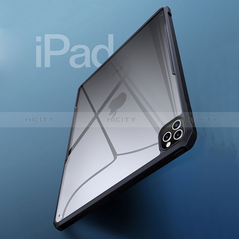 Housse Ultra Fine TPU Souple Transparente T04 pour Apple iPad Pro 12.9 (2021) Noir Plus