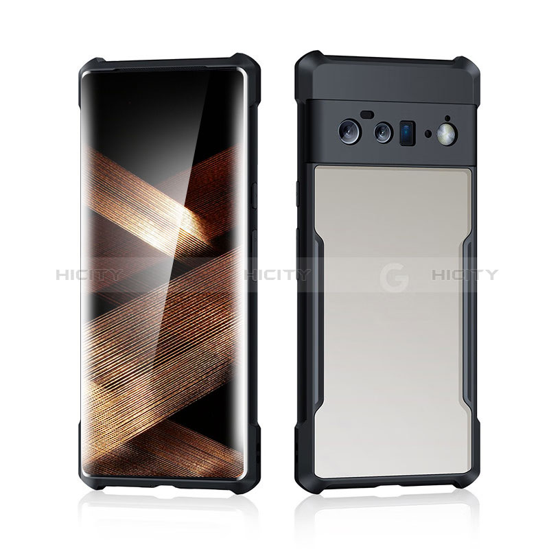 Housse Ultra Fine TPU Souple Transparente T04 pour Google Pixel 6a 5G Noir Plus