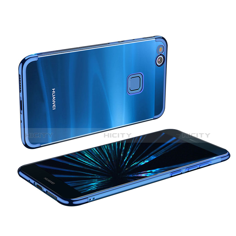 Housse Ultra Fine TPU Souple Transparente T04 pour Huawei P8 Lite (2017) Bleu Plus