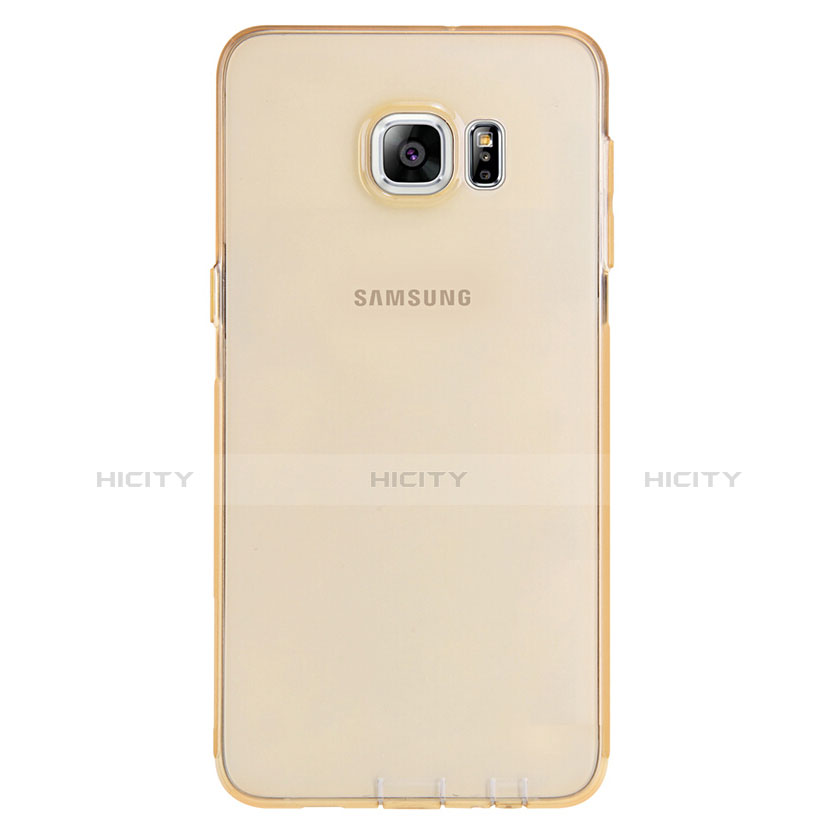 Housse Ultra Fine TPU Souple Transparente T04 pour Samsung Galaxy S6 Edge+ Plus SM-G928F Or Plus