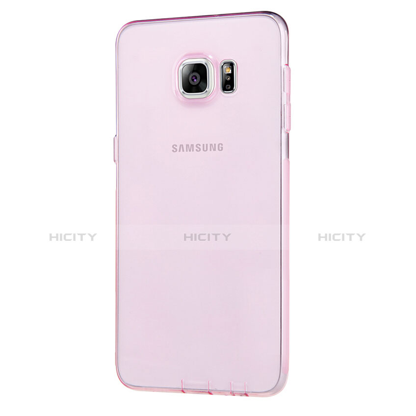 Housse Ultra Fine TPU Souple Transparente T04 pour Samsung Galaxy S6 Edge+ Plus SM-G928F Rose Plus