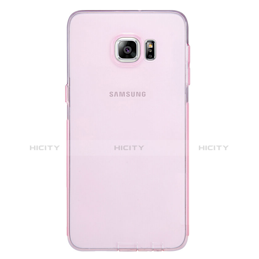 Housse Ultra Fine TPU Souple Transparente T04 pour Samsung Galaxy S6 Edge+ Plus SM-G928F Rose Plus