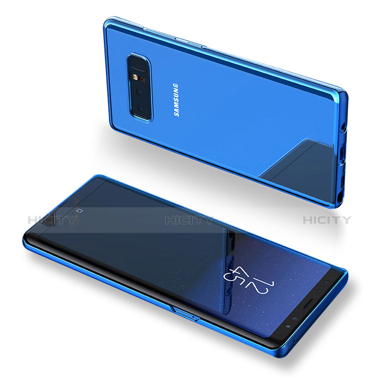 Housse Ultra Fine TPU Souple Transparente T05 pour Samsung Galaxy Note 8 Duos N950F Bleu Plus