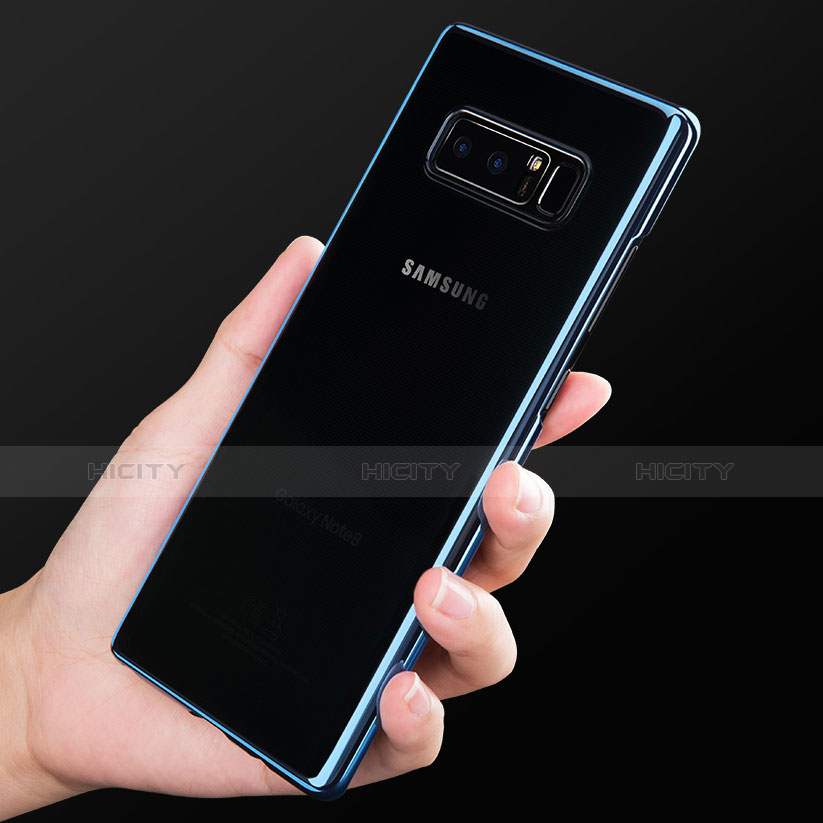 Housse Ultra Fine TPU Souple Transparente T05 pour Samsung Galaxy Note 8 Duos N950F Bleu Plus