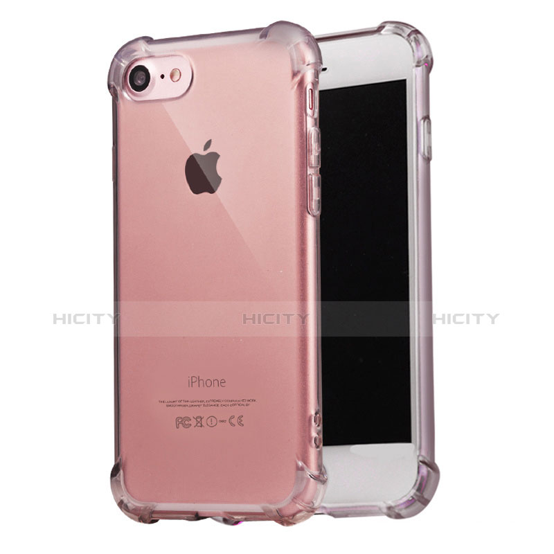 Housse Ultra Fine TPU Souple Transparente T07 pour Apple iPhone 7 Gris Plus