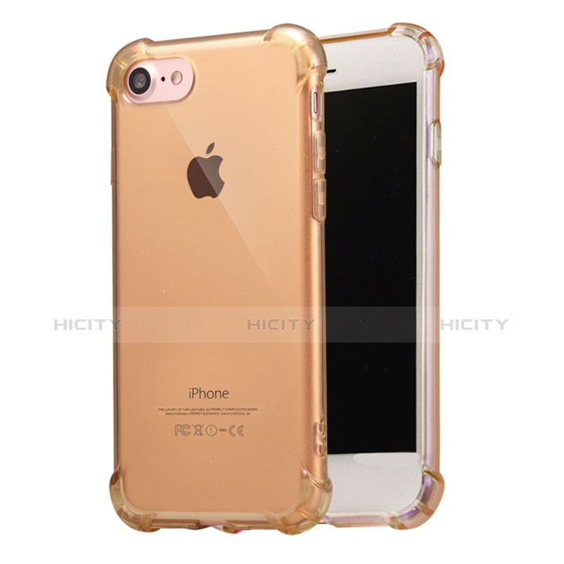 Housse Ultra Fine TPU Souple Transparente T07 pour Apple iPhone 8 Or Plus