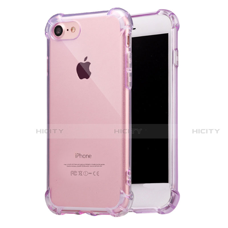 Housse Ultra Fine TPU Souple Transparente T07 pour Apple iPhone SE (2020) Violet Plus