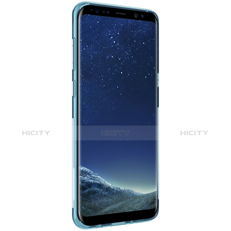 Housse Ultra Fine TPU Souple Transparente T15 pour Samsung Galaxy S8 Plus Bleu Plus