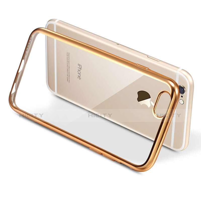 Housse Ultra Fine TPU Souple Transparente T16 pour Apple iPhone 6 Or Plus