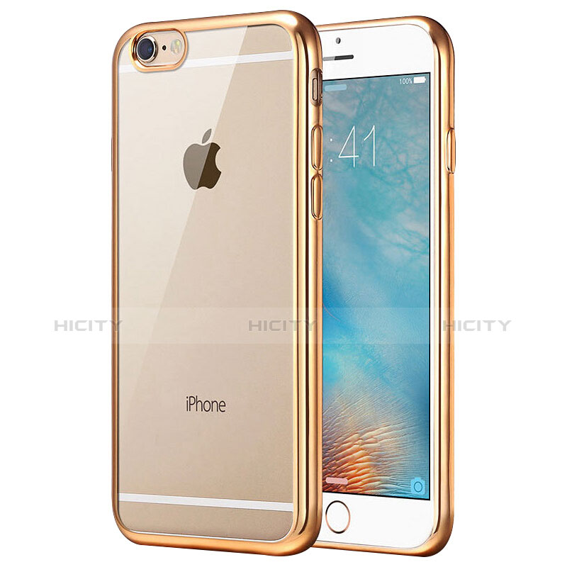 Housse Ultra Fine TPU Souple Transparente T21 pour Apple iPhone 7 Or Plus