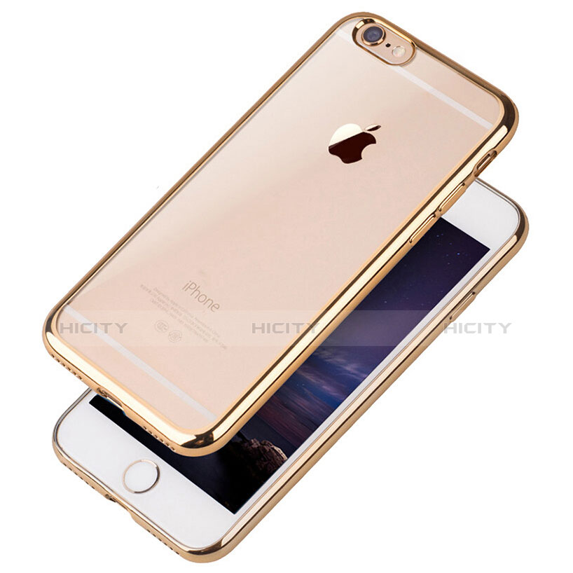 Housse Ultra Fine TPU Souple Transparente T21 pour Apple iPhone 7 Or Plus