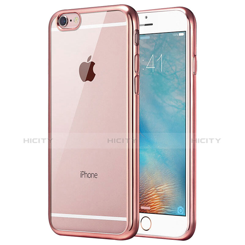 Housse Ultra Fine TPU Souple Transparente T21 pour Apple iPhone 7 Or Rose Plus