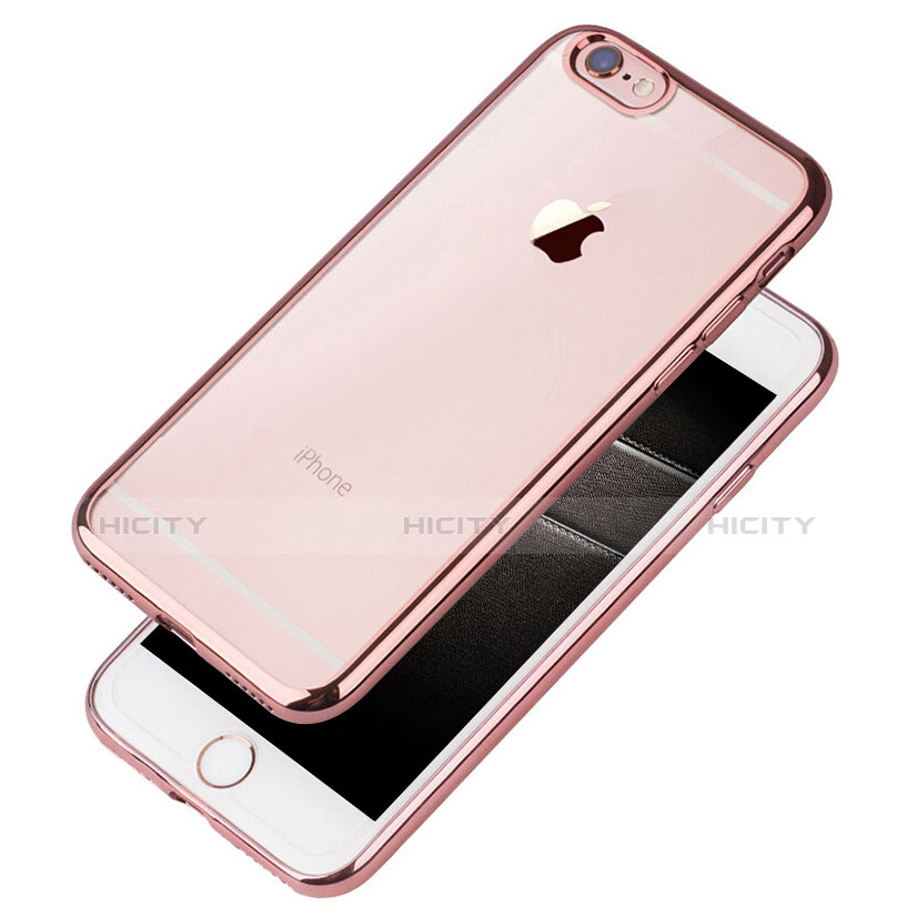 Housse Ultra Fine TPU Souple Transparente T21 pour Apple iPhone 7 Or Rose Plus