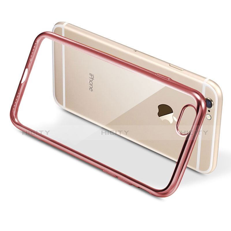 Housse Ultra Fine TPU Souple Transparente T21 pour Apple iPhone 7 Or Rose Plus
