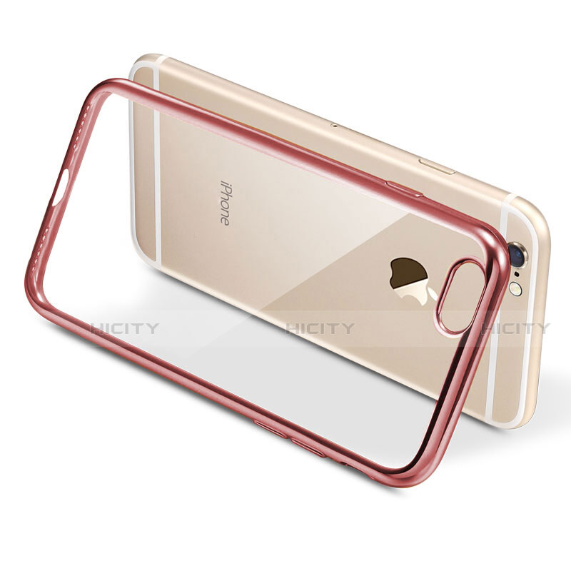 Housse Ultra Fine TPU Souple Transparente T21 pour Apple iPhone SE3 (2022) Or Rose Plus