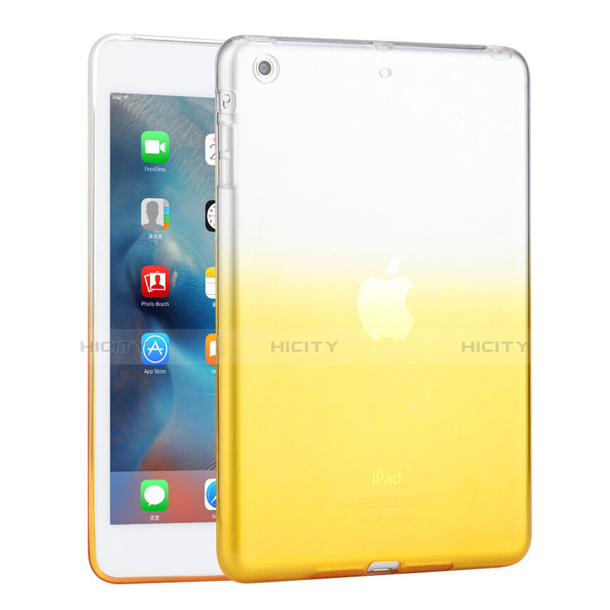 Housse Ultra Fine Transparente Souple Degrade pour Apple iPad Mini 2 Jaune Plus