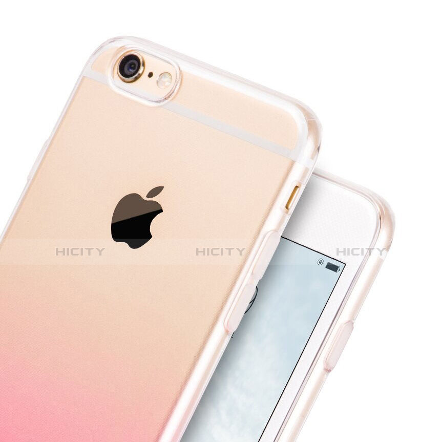 Housse Ultra Fine Transparente Souple Degrade pour Apple iPhone 6 Plus Rose Plus