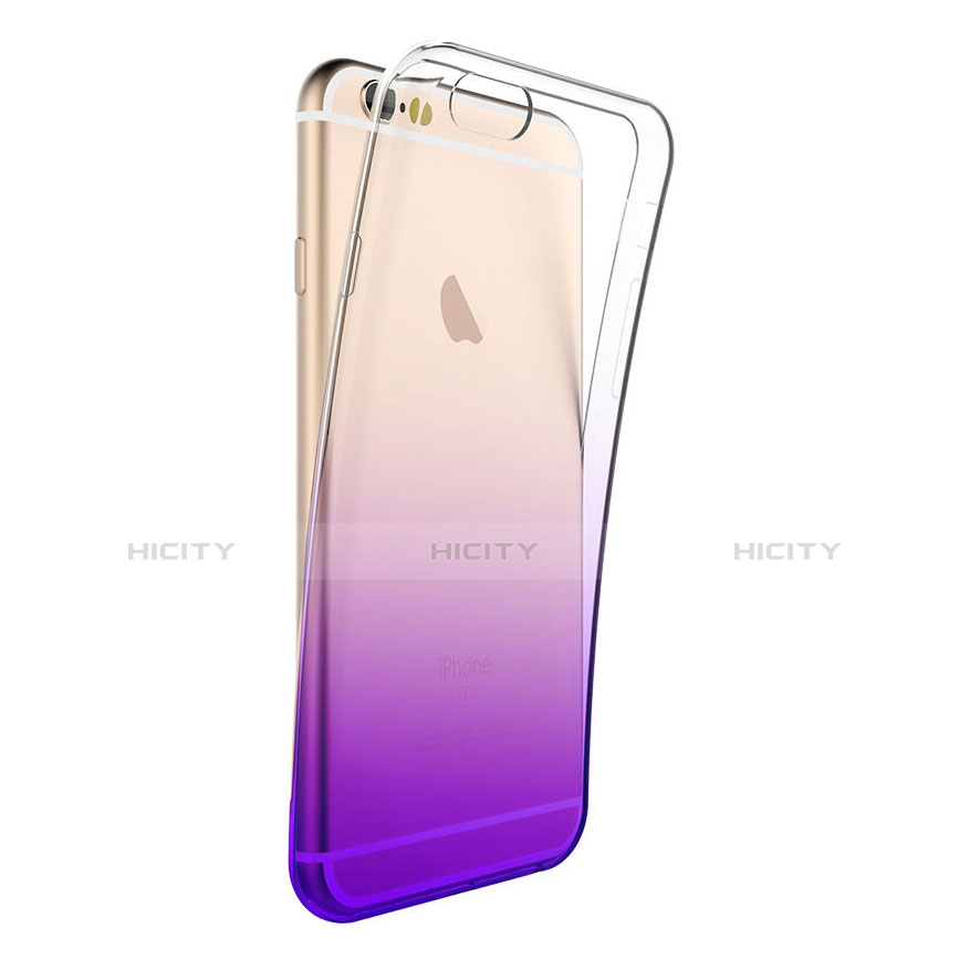 Housse Ultra Fine Transparente Souple Degrade pour Apple iPhone 6S Plus Violet Plus