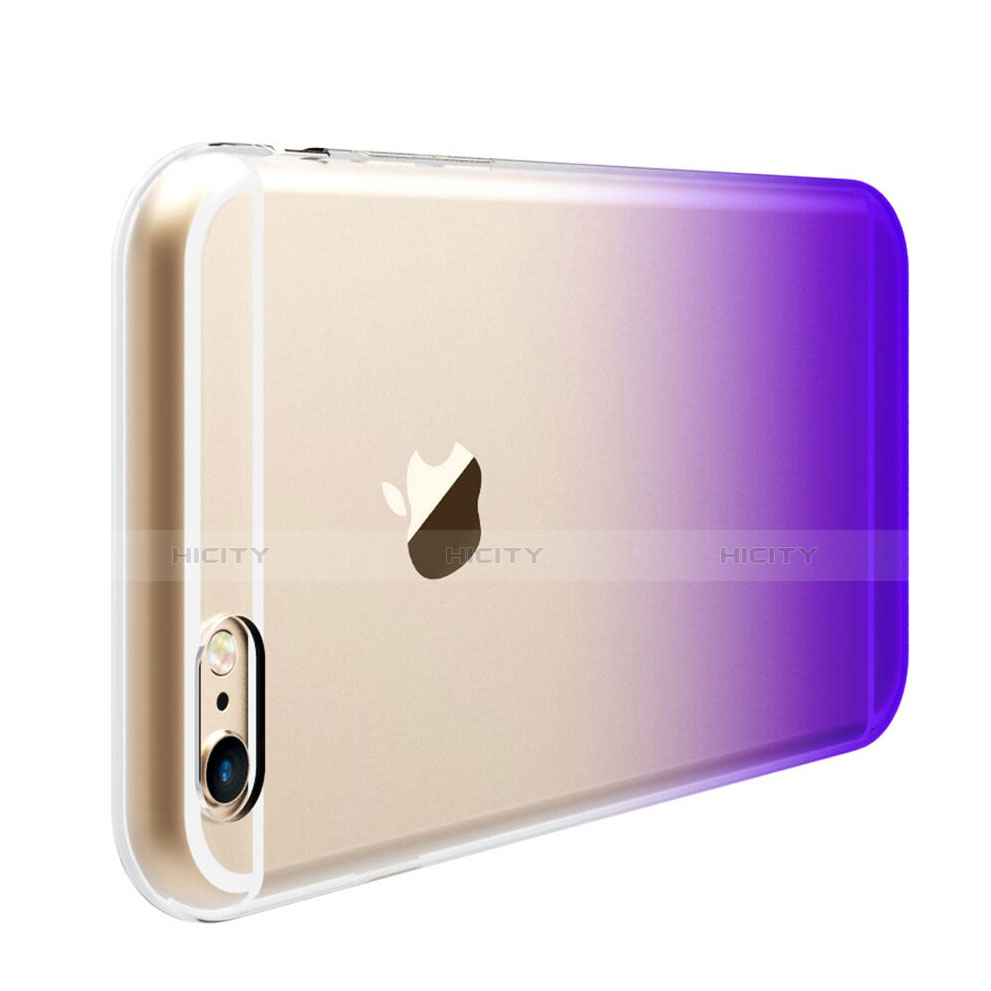 Housse Ultra Fine Transparente Souple Degrade pour Apple iPhone 6S Plus Violet Plus