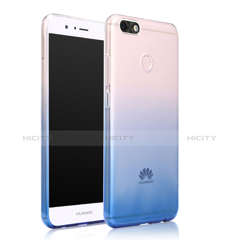 Housse Ultra Fine Transparente Souple Degrade pour Huawei Enjoy 7 Bleu Plus