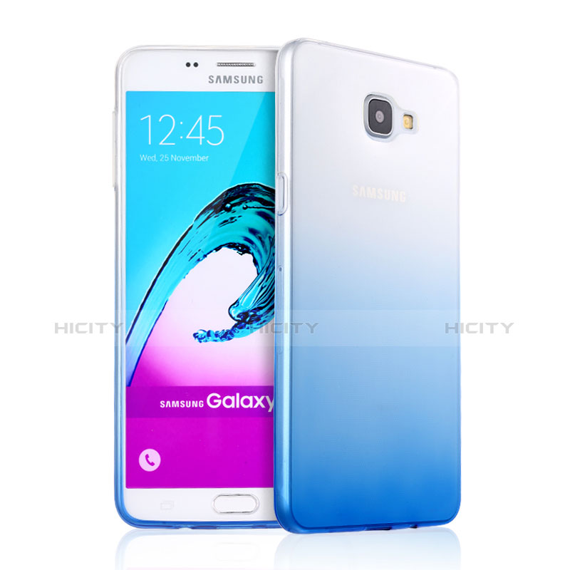 Housse Ultra Fine Transparente Souple Degrade pour Samsung Galaxy A9 (2016) A9000 Bleu Plus