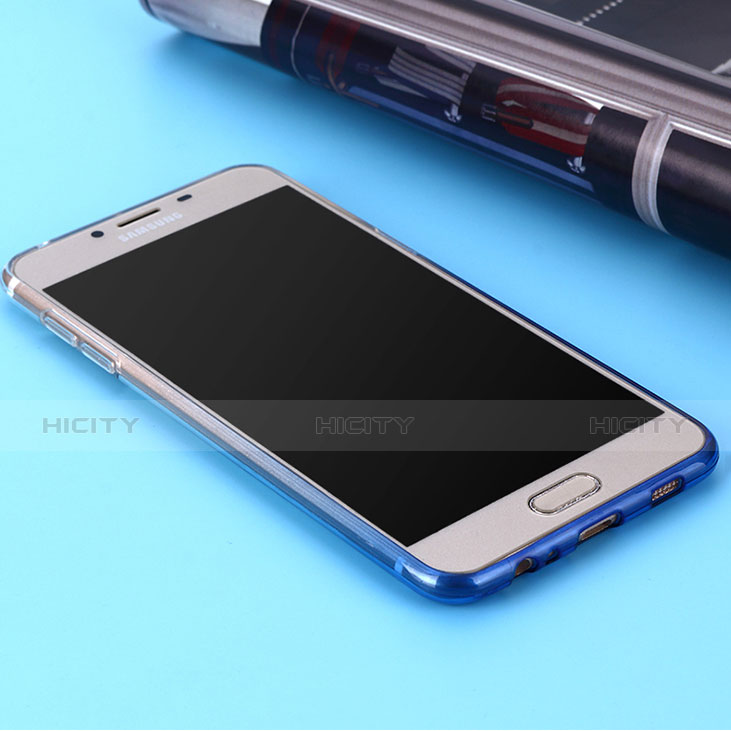 Housse Ultra Fine Transparente Souple Degrade pour Samsung Galaxy C9 Pro C9000 Bleu Plus