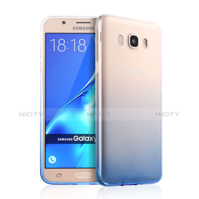 Housse Ultra Fine Transparente Souple Degrade pour Samsung Galaxy J7 (2016) J710F J710FN Bleu Plus