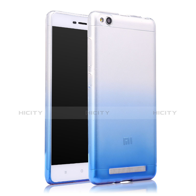 Housse Ultra Fine Transparente Souple Degrade pour Xiaomi Redmi 3 Bleu Plus