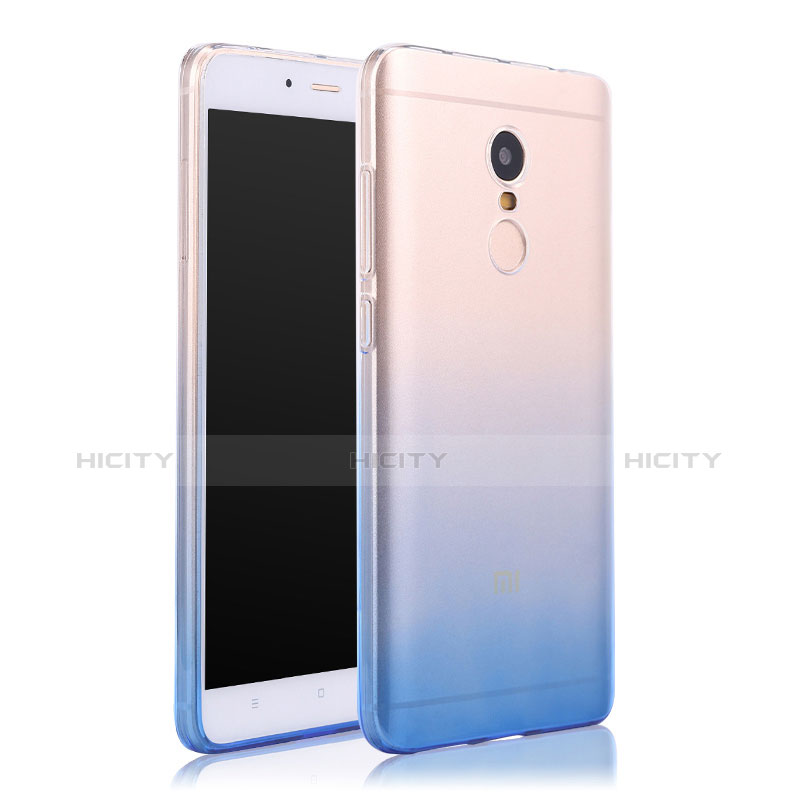 Housse Ultra Fine Transparente Souple Degrade pour Xiaomi Redmi Note 4X High Edition Bleu Plus