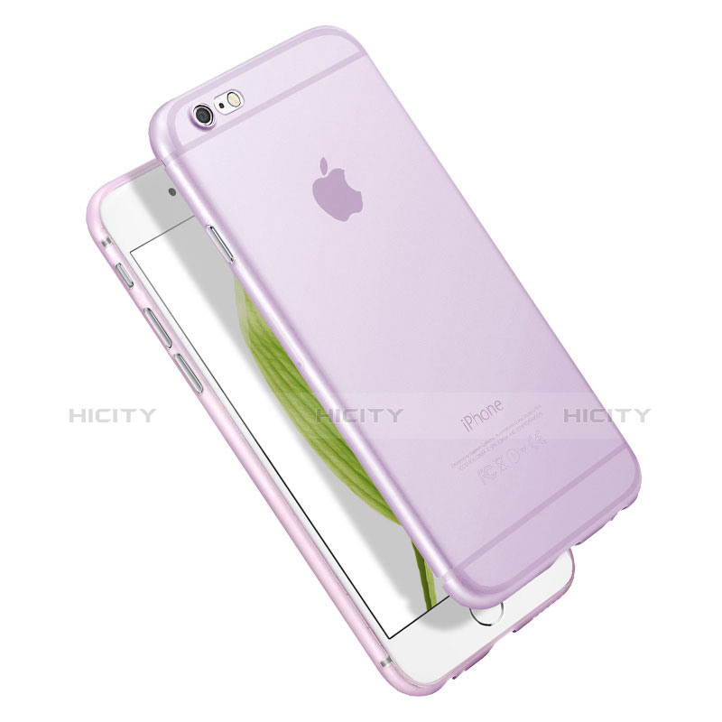 Housse Ultra Slim Mat Silicone Souple Transparente pour Apple iPhone 6S Violet Plus