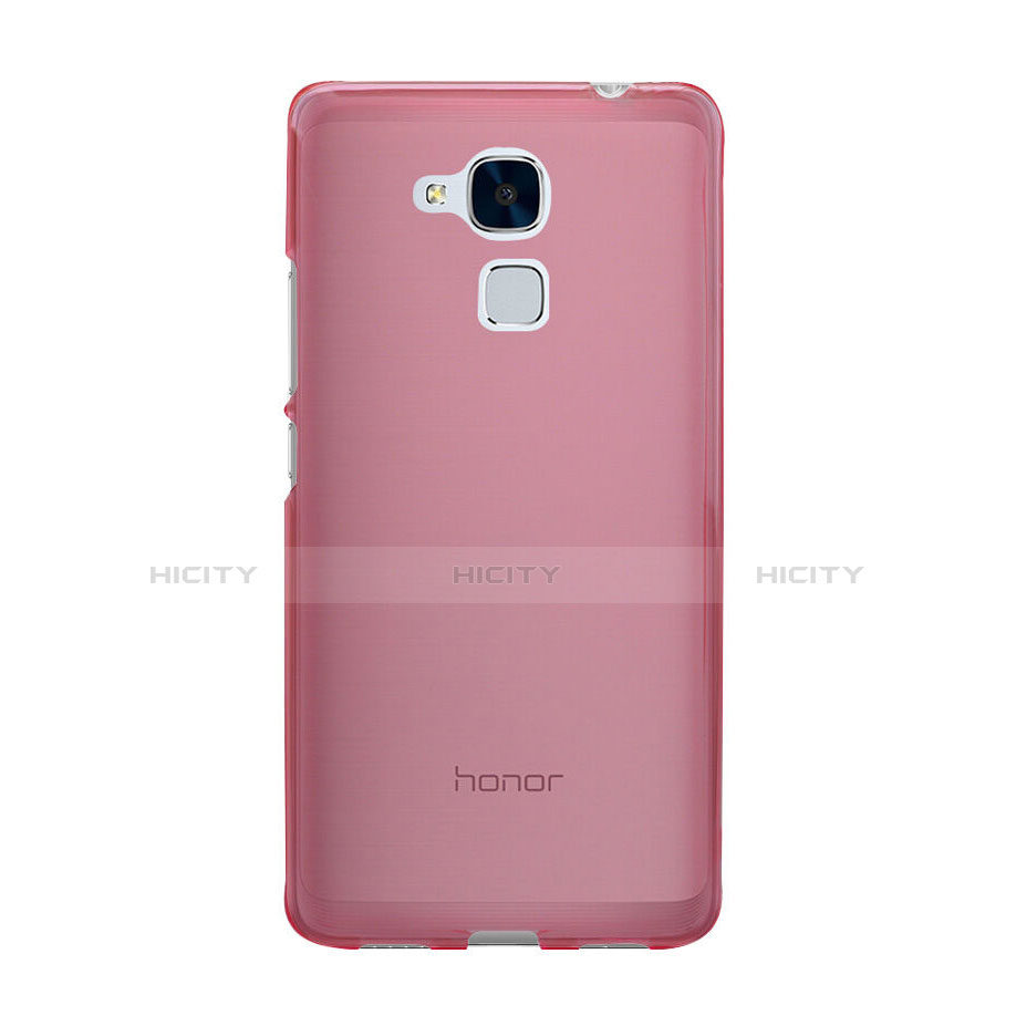 Housse Ultra Slim Silicone Souple Transparente pour Huawei GR5 Mini Rose Plus