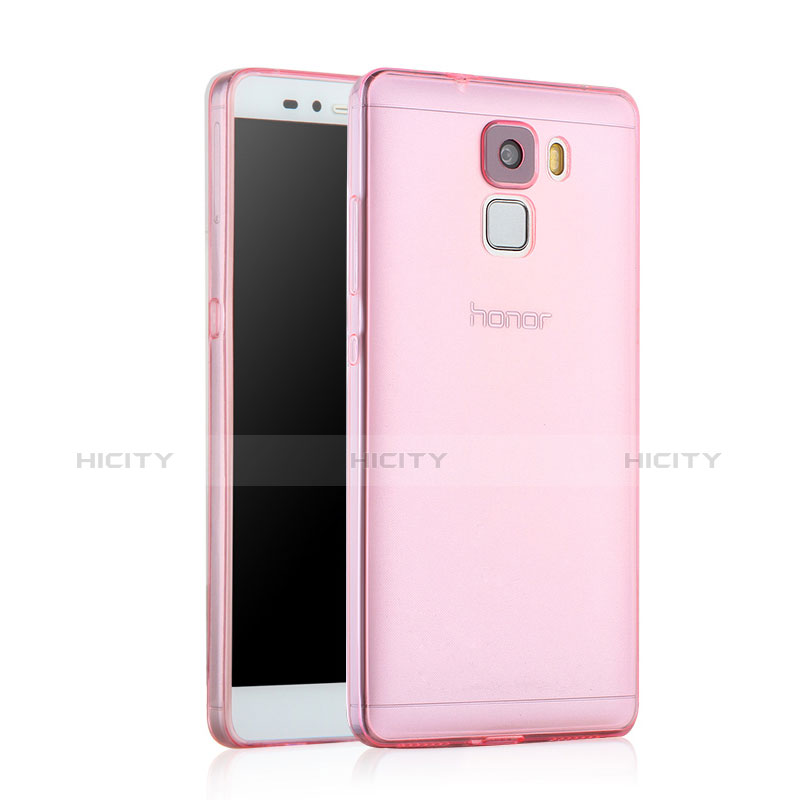 Housse Ultra Slim Silicone Souple Transparente pour Huawei Honor 7 Dual SIM Rose Plus