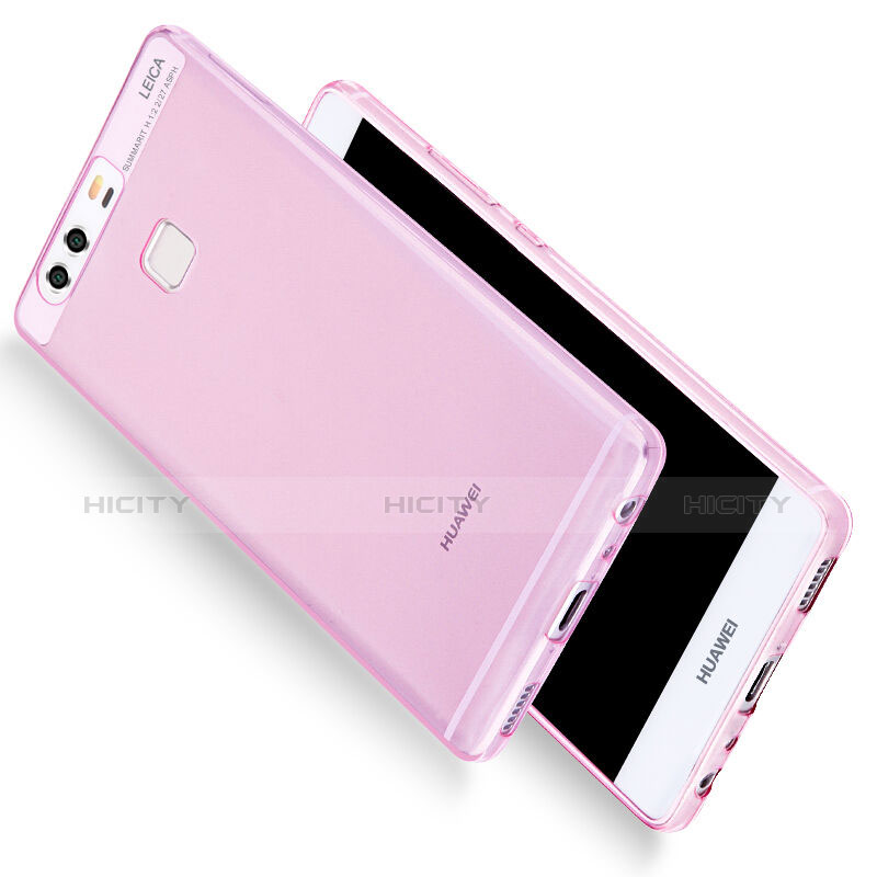 Housse Ultra Slim Silicone Souple Transparente pour Huawei P9 Rose Plus