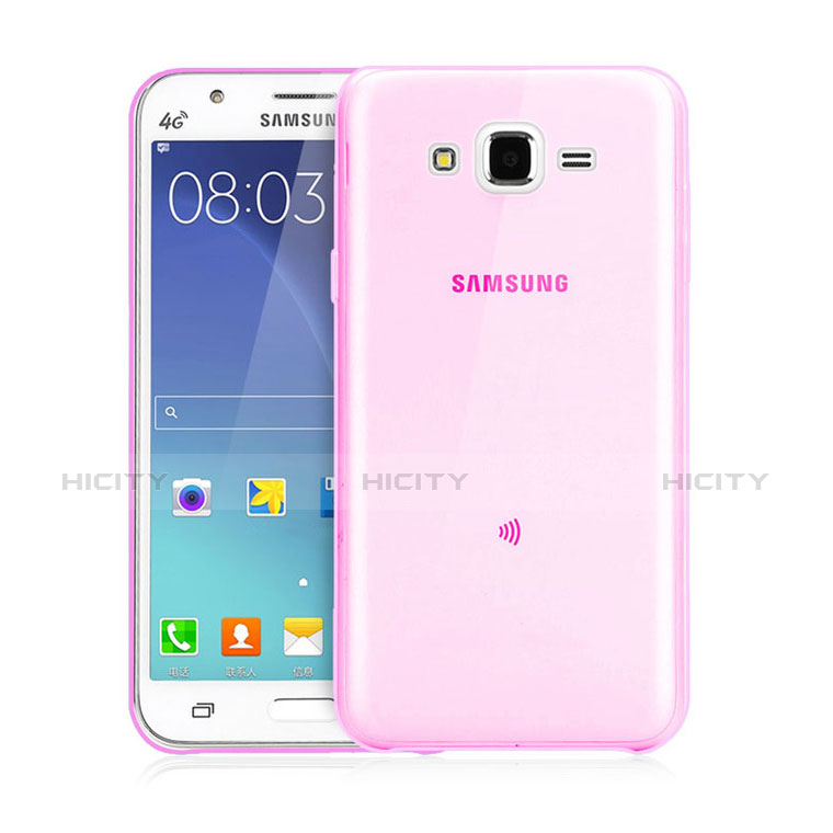 Housse Ultra Slim Silicone Souple Transparente pour Samsung Galaxy J3 Rose Plus