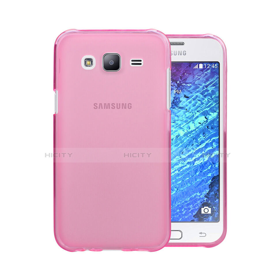 Housse Ultra Slim Silicone Souple Transparente pour Samsung Galaxy J5 SM-J500F Rose Plus