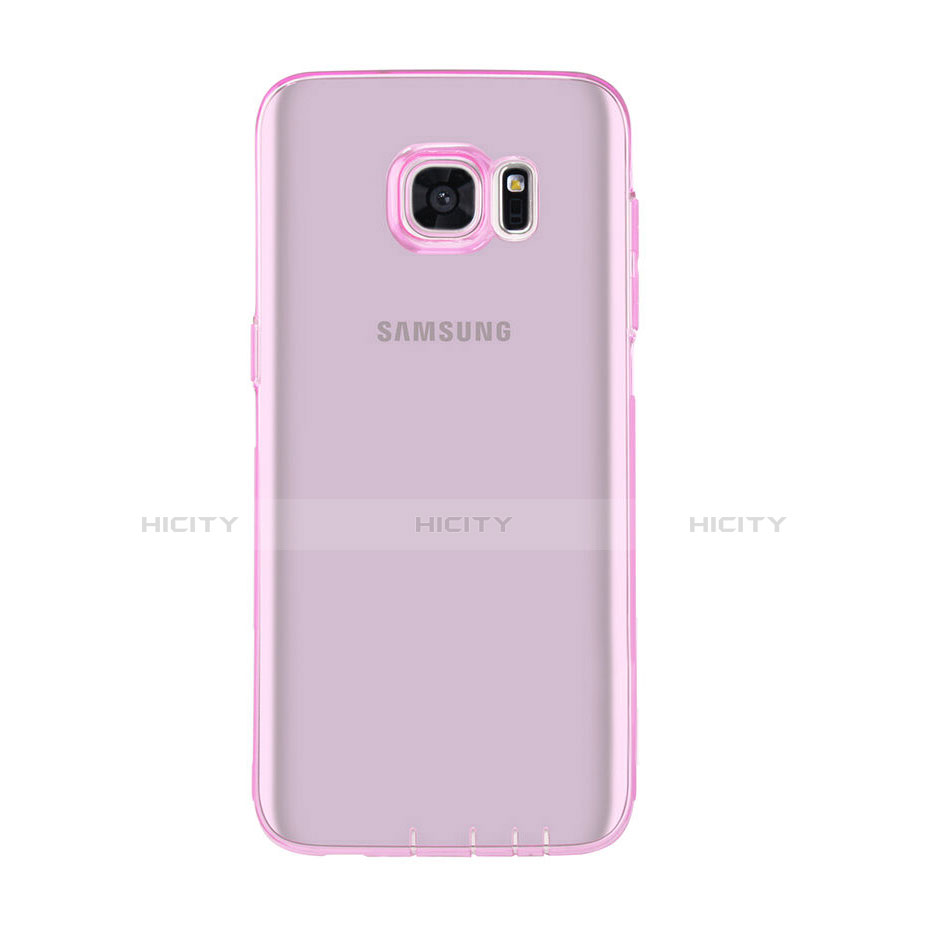 Housse Ultra Slim Silicone Souple Transparente pour Samsung Galaxy S7 Edge G935F Rose Plus