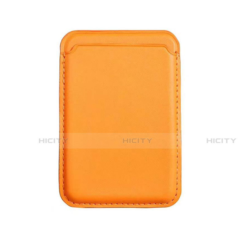 Luxe Cuir Portefeuille avec Mag-Safe Magnetic Magnetique pour Apple iPhone 12 Pro Orange Plus